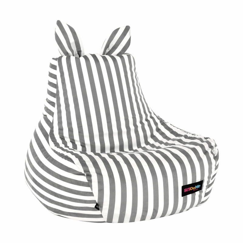 Babzsák, fehér/szürke, LAPIN