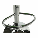 Bárszék, műbőr fehér/króm, LARIA NEW