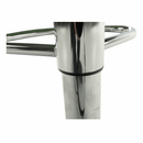 Bárszék, műbőr fehér/króm, LARIA NEW