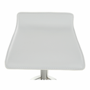 Bárszék, műbőr fehér/króm, LARIA NEW