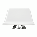 Bárszék, műbőr fehér/króm, LARIA NEW