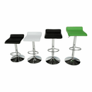 Bárszék, műbőr fehér/króm, LARIA NEW