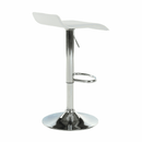 Bárszék, műbőr fehér/króm, LARIA NEW