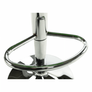 Bárszék, fekete textilbőr/króm, LARIA NEW