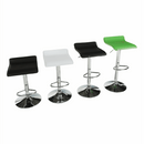 Bárszék, fekete textilbőr/króm, LARIA NEW