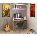 Számítógépasztal, artisan tölgy/grafit, LARISTOTE NEW