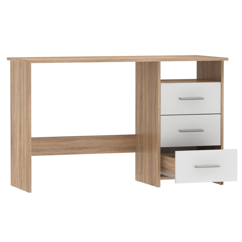 Számítógépasztal, sonoma tölgyfa/fehér, LARISTOTE NEW
