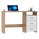 Számítógépasztal, sonoma tölgyfa/fehér, LARISTOTE NEW