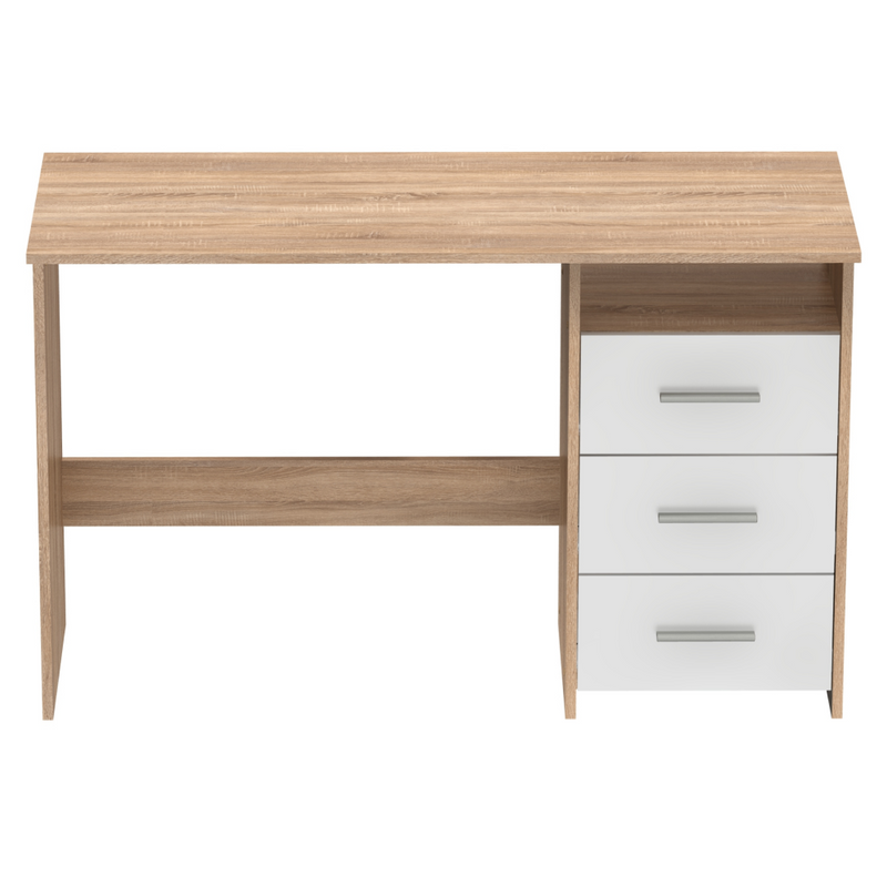 Számítógépasztal, sonoma tölgyfa/fehér, LARISTOTE NEW