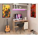 Számítógépasztal, sonoma tölgyfa/fehér, LARISTOTE NEW