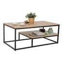 Dohányzóasztal, világos tölgy/fekete, LARON