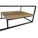 Dohányzóasztal, világos tölgy/fekete, LARON