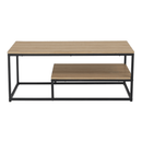 Dohányzóasztal, világos tölgy/fekete, LARON