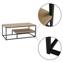 Dohányzóasztal, világos tölgy/fekete, LARON