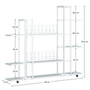 Polcállvány, fehér, LASKIA