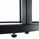 Dohányzóasztalok, 2 db-os szett, fehér márvány/fekete acél, LASTRO