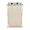 Szennyestartó kosár szövetből, szürke-bézs, LAUNDRY TYP 1