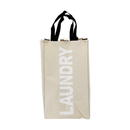 Szennyestartó kosár szövetből, szürke-bézs, LAUNDRY TYP 1