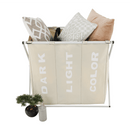 szövet szennyestartó kosár, szürke-bézs, LAUNDRY NEW TYP 3