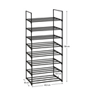 Cipőtartó, fekete, LAURIN