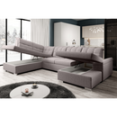 Kinyitható ülőgarnitúra, szürkésbézs Taupe, balos, OREO U