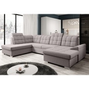 Kinyitható ülőgarnitúra, szürkésbézs Taupe, balos, OREO U