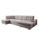 Kinyitható ülőgarnitúra, szürkésbézs Taupe, balos, OREO U