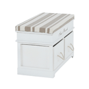 Lóca párnával, 2 fiók, fehér/világosbarna, SEAT BENCH 1 NEW