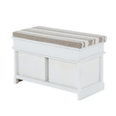 Lóca párnával, 2 fiók, fehér/világosbarna, SEAT BENCH 1 NEW