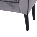 Lóca, Velvet szövet, szürke/fekete, BURDA