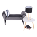 Lóca, Velvet szövet, szürke/fekete, BURDA