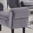 Lóca, Velvet szövet, szürke/fekete, BURDA