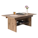 Kihúzható étkező-/dohányzóasztal, artisan tölgy, 120/160x70 cm, LAVKO NEW