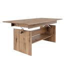 Kihúzható étkező-/dohányzóasztal, artisan tölgy, 120/160x70 cm, LAVKO NEW