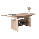 Kihúzható étkező-/dohányzóasztal, sonoma tölgy, 120/160x70 cm, LAVKO NEW