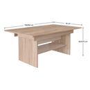 Kihúzható étkező-/dohányzóasztal, sonoma tölgy, 120/160x70 cm, LAVKO NEW