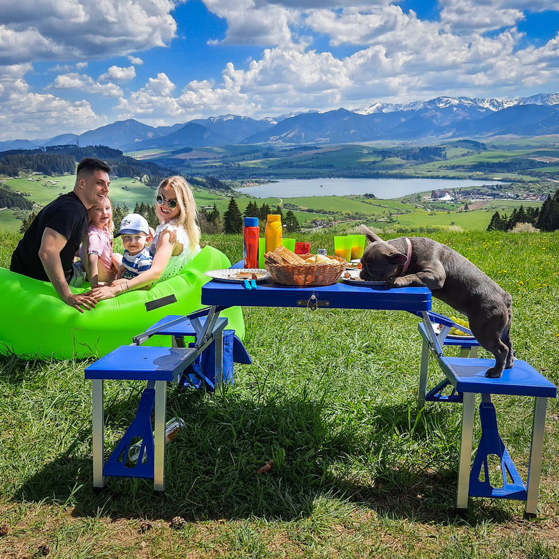 Felfújható babzsák/lazy bag, zöld, LEBAG