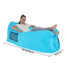 Felfújható babzsák/lazy bag, kék, LEBAG