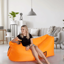 Felfújható babzsák/lazy bag, narancssárga, LEBAG