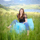 Felfújható babzsák/lazy bag, kék, LEBAG