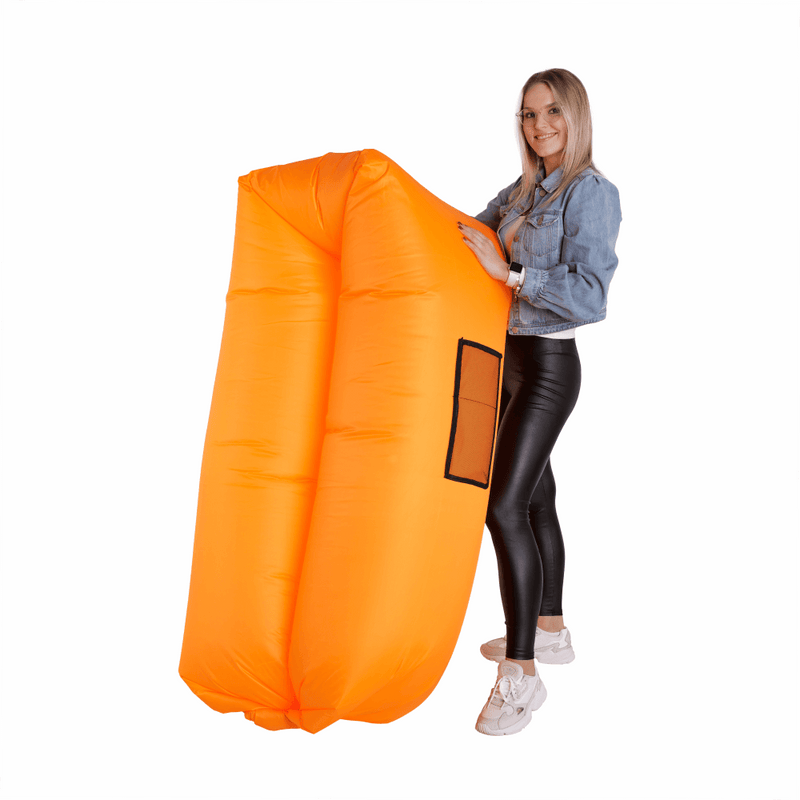 Felfújható babzsák/lazy bag, narancssárga, LEBAG