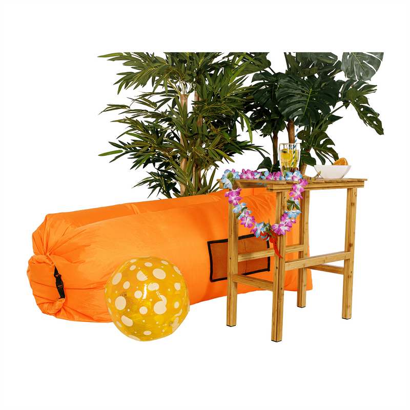 Felfújható babzsák/lazy bag, narancssárga, LEBAG