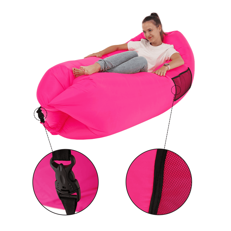 Felfújható babzsák/lazy bag, rózsaszín, LEBAG