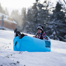 Felfújható babzsák/lazy bag, kék, LEBAG