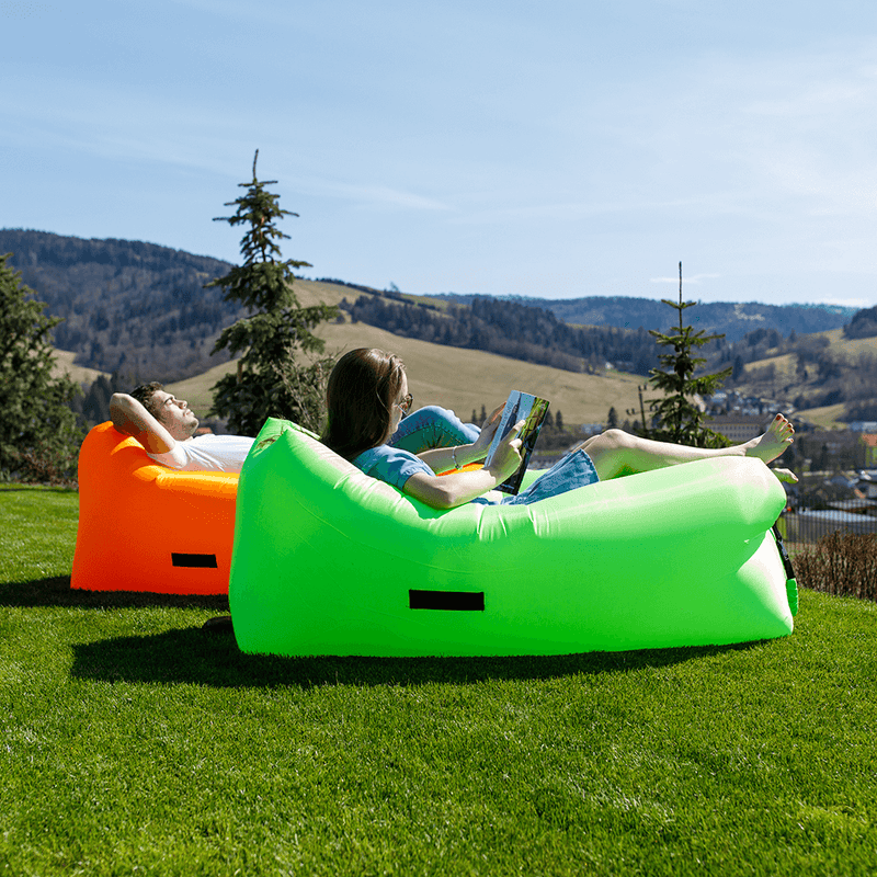 Felfújható babzsák/lazy bag, zöld, LEBAG