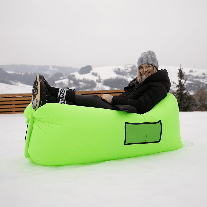 Felfújható babzsák/lazy bag, zöld, LEBAG