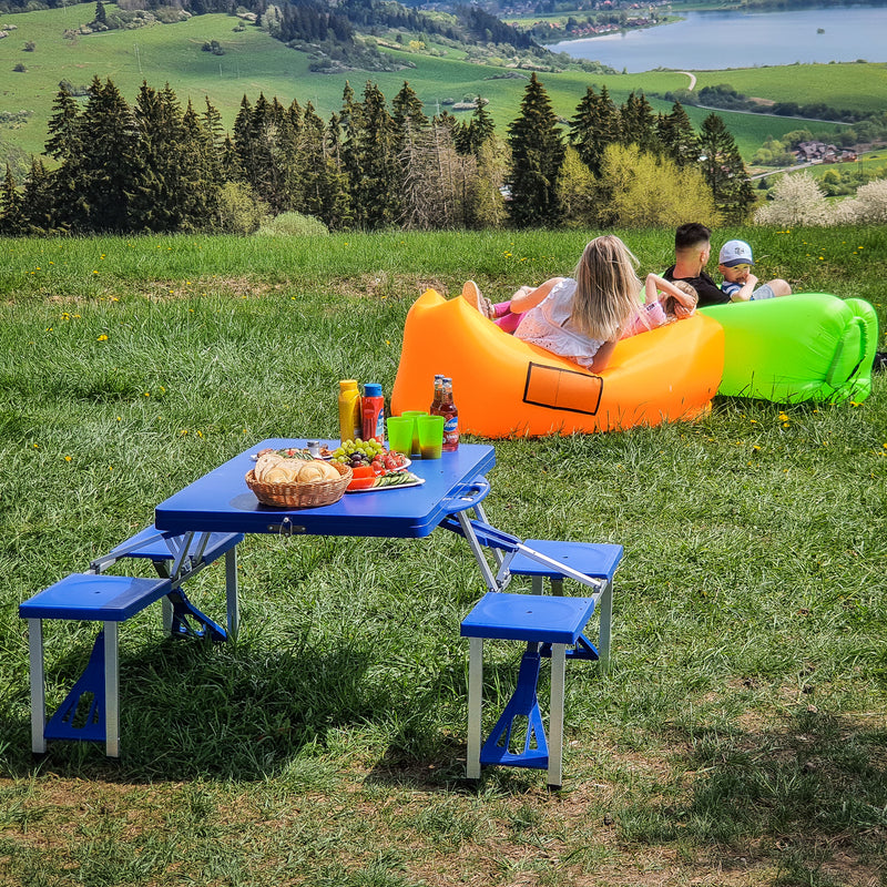 Felfújható babzsák/lazy bag, narancssárga, LEBAG