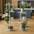 Virágállvány, fehér/sonoma tölgy, LEDOR TYP 1