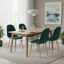 Szék, smaragd Velvet szövet/bükk, LEGA 2 NEW