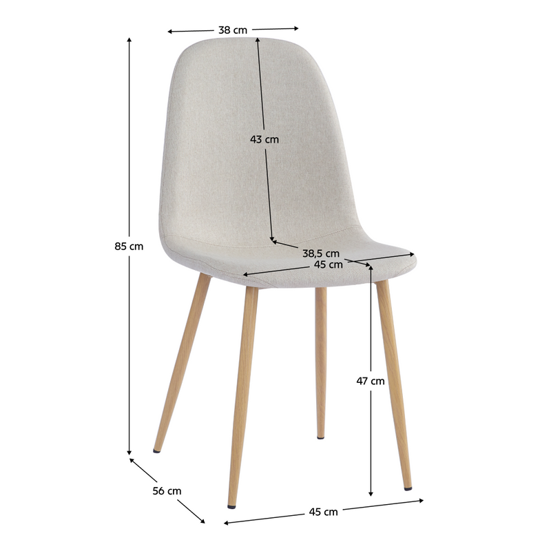 Szék, krémszínű/bükk, LEGA 2 NEW